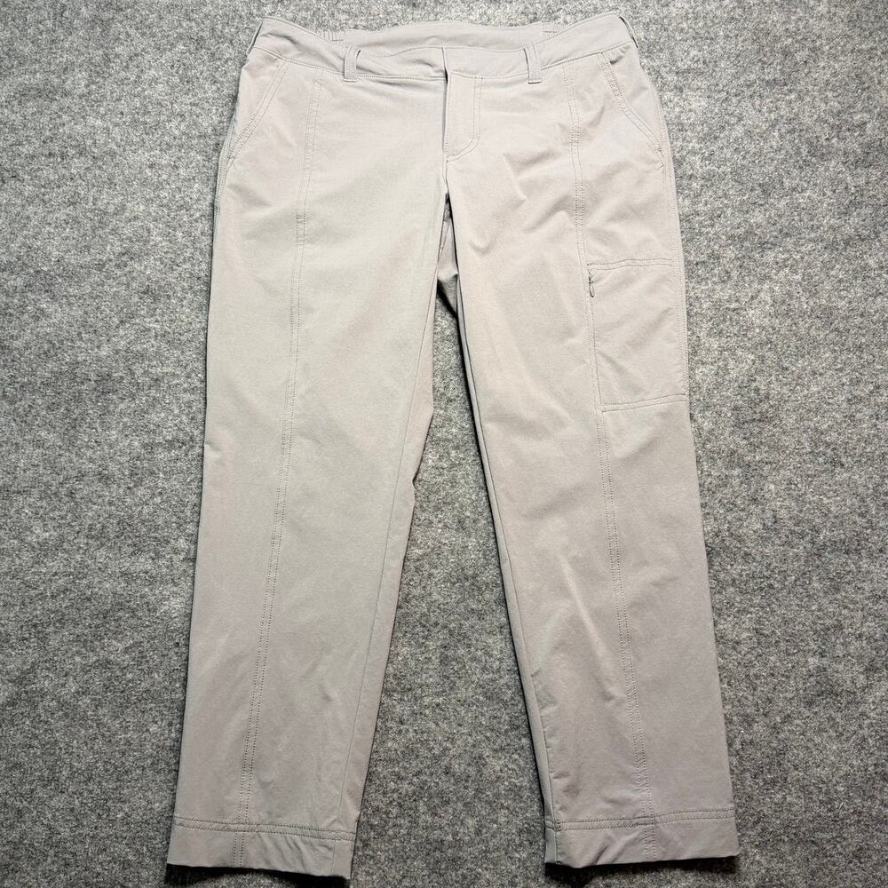 Athleta Gray Cargo Crop Pants‎ Womens Size 10 Stretch Hiking Travel